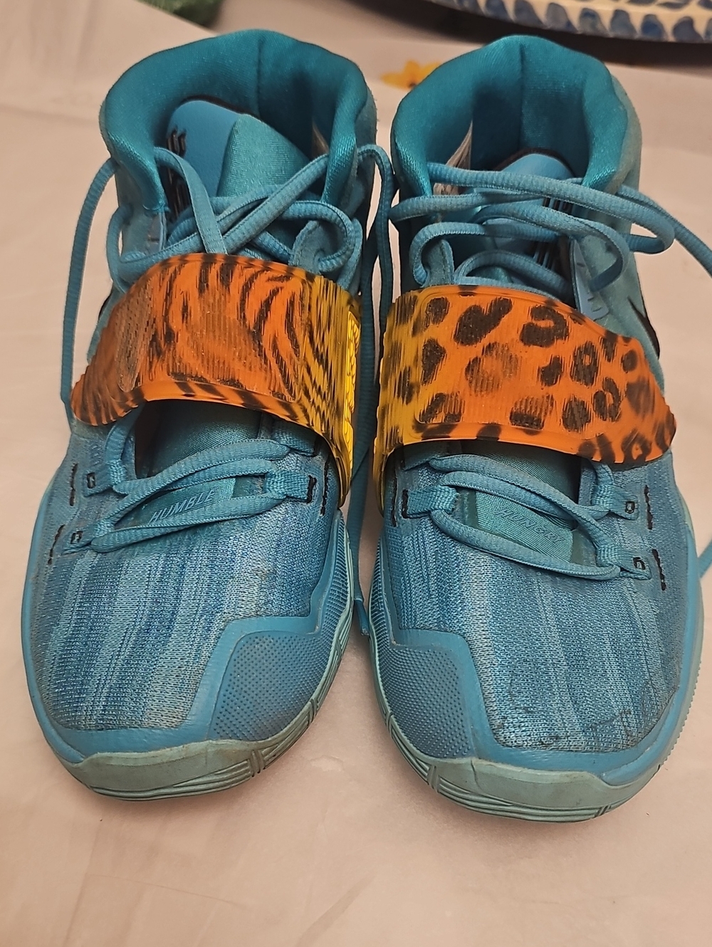 Nike Jr's Kyrie 6 Basketball Shoes Blue & Orange US 6.5 Youth